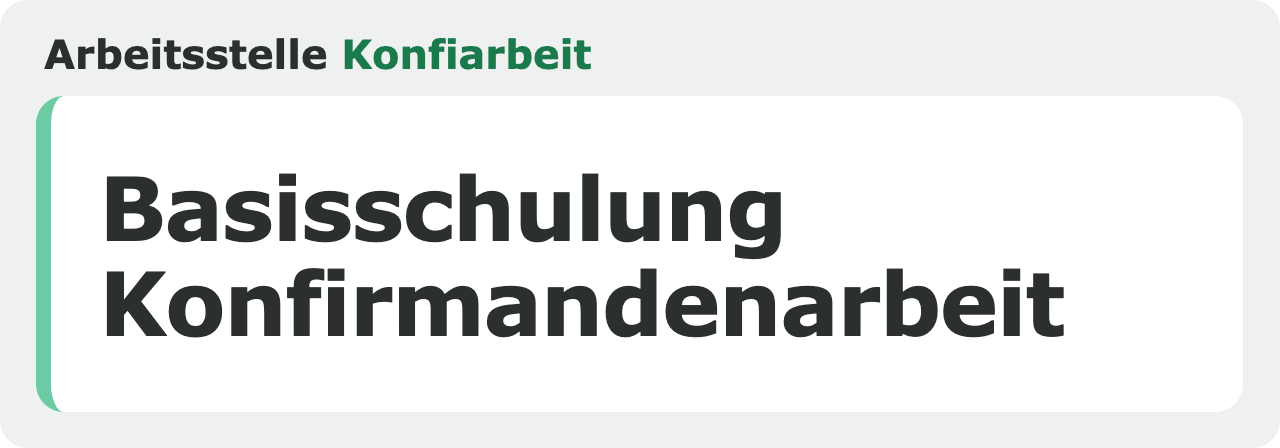 Titelbild der Veranstaltung Basisschulung Konfirmandenarbeit