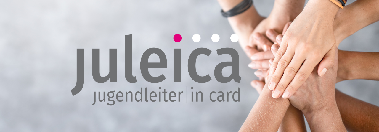 Foto: Canva Logo: Juleica.de Titelbild der Veranstaltung JugendLeiterCard-Schulung