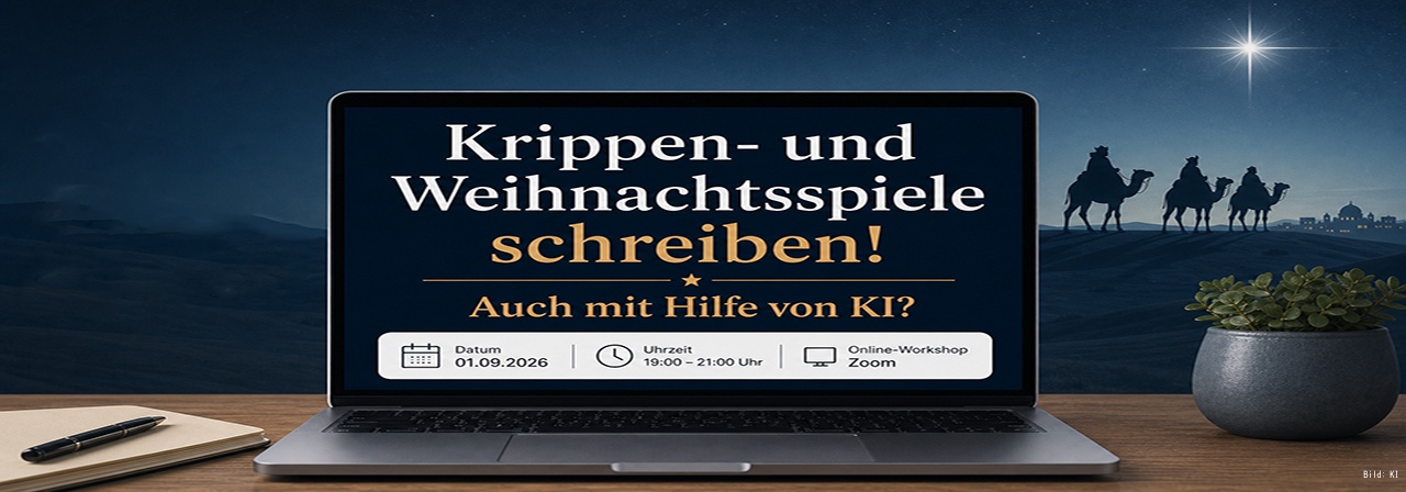 Titelbild der Veranstaltung Krippen- und Weihnachtsspiele schreiben! - Auch mit Hilfe von KI?