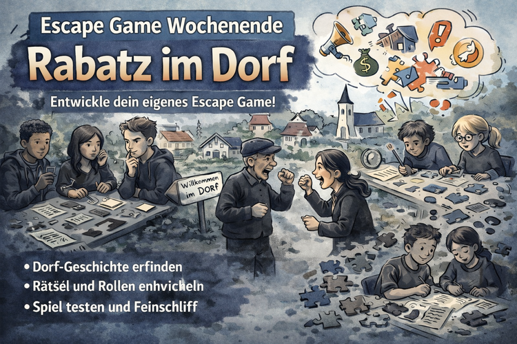Titelbild der Veranstaltung Escape Game Wochenende "Rabatz im Dorf"